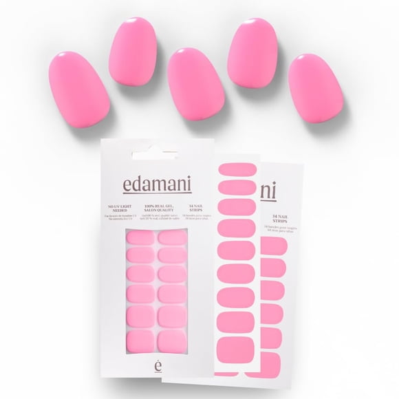 Tiras de gel para uñas edamani, totalmente curadas, instantáneas, 100% auténticas