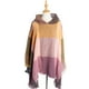 thumbnail image 1 of Capa con capucha a cuadros para mujer, poncho, capa con capucha, chal con borlas, 1 of 5