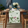 thumbnail image 2 of St. Patrick's Day Table Runner - 48 Inch Long, Kitchen Dining Table Runner Dresser Scarves, Green Shamrocks Floral Botanical Farmhouse Decor for Coffee Tables Wedding Party Banquet, 2 of 8