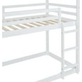 thumbnail image 5 of Wood House Bunk Bed Twin Over Twin with Roof,House Bunk Beds with Slide and 3-Step Ladder, 5 of 8