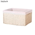 thumbnail image 2 of PENGXIANG Carefully Handcrafted Rattan Storage Basket - Durable Friendly Woven Desktop Organizing Convenient Rattan Sorting Beige 31x21x15, 2 of 10