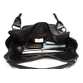 thumbnail image 3 of Bolso de mano ITSCOSY de piel sintética a la moda con hombros holgados, negro, 3 of 7
