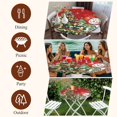 thumbnail image 7 of Red Snowman Christmas Round Tablecloth, Fitted Table Cover with Elastic for 55"-60" Round Tables, Vintage Xmas Tree Snowflake Table Cloth Outdoor Indoor Dinning Party Waterproof Tablecloths, 7 of 7