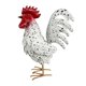 thumbnail image 1 of Figura de gallo de metal, escultura animal creativa en 3D, resistente a la intemperie, decorativa, de hierro. Estilo A, 1 of 8