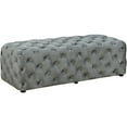 thumbnail image 1 of Best Master Furniture Parisa 53" Rectangular Tufted Velvet Ottoman in Gray, 1 of 1