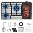 thumbnail image 1 of Estufa a gas KOXKING de 36 pulgadas con plancha de 5 quemadores de acero inoxidable, 1 of 6