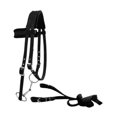 thumbnail image 2 of Brida de caballo con cabezal de rienda, arnés versátil acolchado, collar de cabeza con cojín suave, cuerda para montar a caballo, correa para encuesta Negro L, 2 of 8