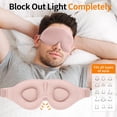 thumbnail image 3 of Sparklane - Sleep Mask for Back and Side Sleeper, Block Out Light, Luxury Sleeping Eye Mask of 3D Night Blindfold, Zero Pressure Breathable Travel Eye Cover Pink, 3 of 14