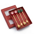 thumbnail image 1 of PENGXIANG Christmas Coffee Espresso Spoons Set Stainless Steel Christmas Spoon Set for Christmas Party Tableware, 1 of 6