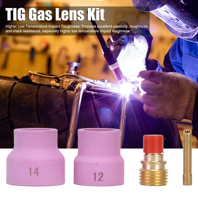 Lente de gas TIG, 4 piezas Accesorios de soldadura de lentes de gas TIG Juego de lentes de gas TIG Características líderes en su clase