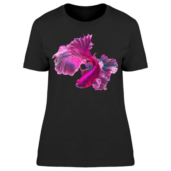 Pink Fancy Elegant Betta Fish T-Shirt Women -Image by Shutterstock, Female Large