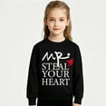 thumbnail image 2 of Bixock Toddler Boys and Girls Tops,Kids Long Sleeve Tops Valentine Letter Print Fleece Lined Round Neck Sweatshirt for Boys Girls 2-12Y Tops, 2 of 5