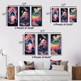 thumbnail image 4 of Designart "Ancient Legends Mythical Visions of Magic V" Abstract Landscape Framed Wall Art Set Of 3 - Pink Abstract Landscapes Frame Canvas Set For Living Room Decor, 4 of 6