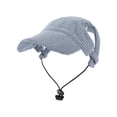 thumbnail image 2 of Corduroy Pet Sun Hat – Adjustable Baseball Cap with Ear Holes for Dogs & Cats, UV Protection Outdoor Accessory, 1-Pack Blue L, 2 of 6