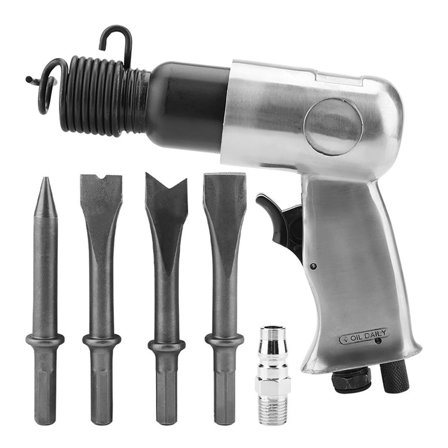 Heavy Duty Air Hammer Kit 150mm Industrial Powerful Handle Straight Type Air Chisel Pneumatic Hammer Shovel Tool ,Easy to Use
