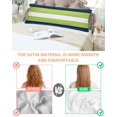 thumbnail image 3 of Navy Blue Green Stripe Pillow Cases Body Size, Smooth Satin Pillowcase for Hair and Skin, Modern Art Horizontal Striped Decorative Cooling Bed Pillow Covers with Zipper, 20x54 Inches, 3 of 5