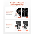 thumbnail image 4 of 15-22.8 Inch Adjustable Round Trash Can Dolly – Heavy Duty 400 lb Capacity, 360° Swivel Wheels – Universal Moving Cart for Garbage Bins, Barrels & Furniture (No-Tools Assembly), 4 of 12