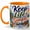 Orange, variant on Keep Life Simple Coffee Mug, Lake Cabin Canoe and Sunset Mountain Design, 11 oz Ceramic Cup