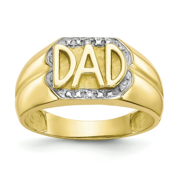 10k Men's Diamond DAD Ring
