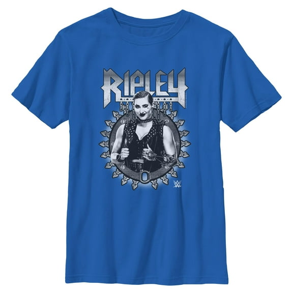 Boys WWE Ripley Black and White Photo T Shirt
