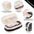 thumbnail image 2 of Rirool Large Capacity Pencil Case, Expandable Pencil Pouch Big Pen Bag for School Supplies with Zipper, Deformable Organizer for Teen Girls Boys, Black, 2 of 7