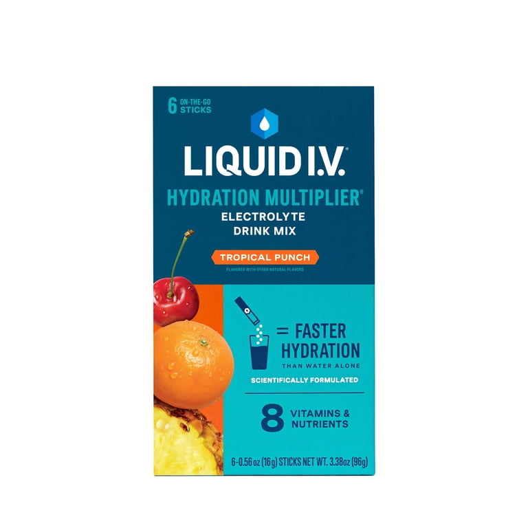 Liquid I.V. Tropical Punch Hydration Multiplier Powder, 6 Pack photo 1