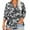 #0261-Dark Gray, variant on Ailaofu Women Plus Size Tops V Neck 3/4 Sleeve Casual T Shirts Loose Basic Tunic Tees