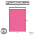 thumbnail image 3 of PSBM Pink Poly Mailers 1000 Pcs 2 Mil 6" x 9" Glamour Bags with Peel & Seal Adhesive Strip For Mailing and Shipping, 3 of 10