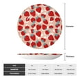 thumbnail image 2 of Balery Red Strawberry Print Bone China Decorative Plate Ceramic Dinner Plates Art Crafts with Display Stand-8in, 2 of 6