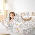 thumbnail image 4 of Homewish Initial Letter B Bedding Comforter Set,Cute Country Flower Twin Comforter Sets,Gold White Bedding Set For Girl,Breathable Bedroom Decoration Reversible,2-Piece, 4 of 8
