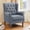Dark Blue, variant on AFO Button-Tufted Wingback Accent Chair set of 2, Modern Mid-Century Armchair with Thick Padded Seat, Rolled Arm & Solid Wood Legs, For Bedroom/Office/Living Room, Coral