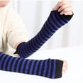 thumbnail image 3 of Manches de Bras Sans Doigts Mode Doux Tricoté Bras Gants Bras Couvre pour les Femmes, 3 of 10