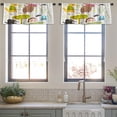 thumbnail image 4 of LALILO Kitchen Curtain Valance Ocean Sunset Big Beautiful High Rod Pocket Window Curtain 52"x 18" Set of 2, 4 of 7
