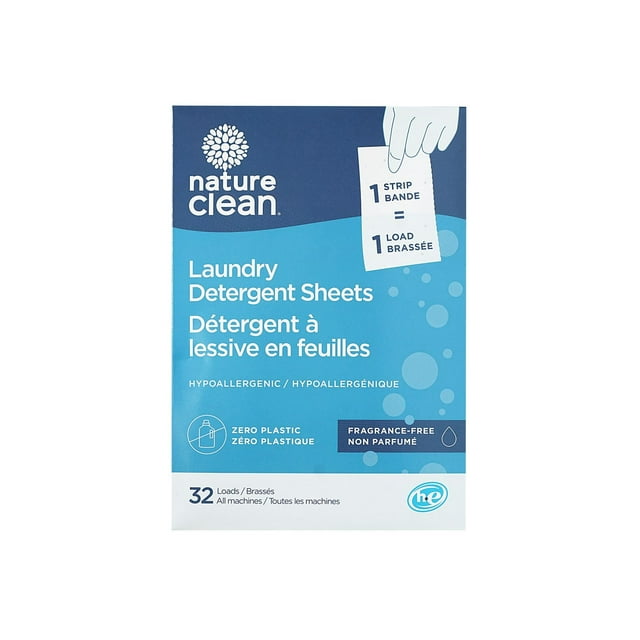 Nature Clean Detergent a lessive en feuilles Non Parfume