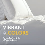 White Classic Luxury Collection 3-Piece Microfiber Zippered Duvet Cover Set, White, King, 104 x 90