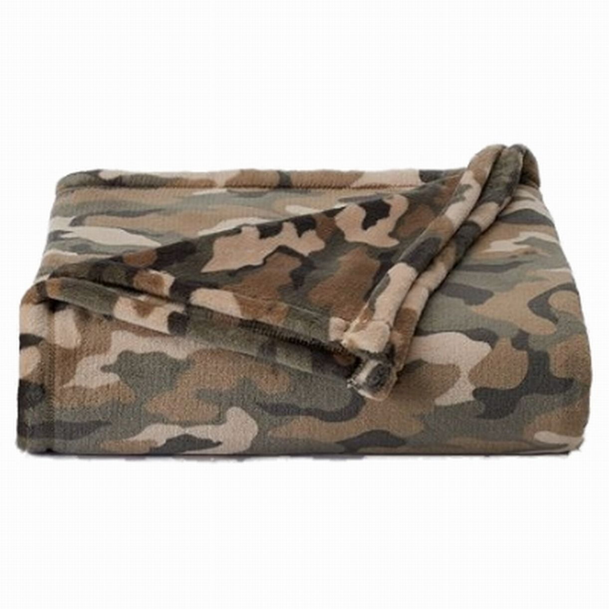 Grey Camouflage 50 x 60 Inch Super Soft Royal Plush Blanket with Snack Pavilion Phone Or Remote Holder Pocket in The Corner Stay Strong 