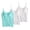 3pc#1Green+2White, variant on GERsome 3PCS Camisoles for Women with Built in Bra,Basic Yoga Top Layering Tank Top Padded Bra Undershirt (S-2XL)