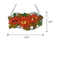 thumbnail image 3 of CHLOE Dahlia Floral Tiffany-glass Window Panel 17" Wide, 3 of 3