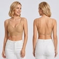 thumbnail image 5 of Women's Back Bra, Racerback Bra, Daily Pullover Bra, Wireless Seamless Bra, Soft Comfort Bra, Supportive Smoothing Bra, Women's Everyday Underwear for Daily Wear | TruBelle,Coffee L, 5 of 8