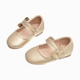 thumbnail image 3 of KPOPLK Girl's Glitter Dress Shoes Toddler Party Sparkly Princess Shoes Mary Jane Shoes Colorful Ballet Flats in Wedding Casual Wearing Size 9,Gold, 3 of 9