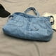 thumbnail image 5 of Qarigey Bolso de hombro de mezclilla Color sólido Crossbody Tote Casual Case Bolsa de mano de gran capacidad Bolsas de mensajero portátiles Suministros Bolsas de mensajero y de hombro Azul claro Qarigey AP014191-02, 5 of 6