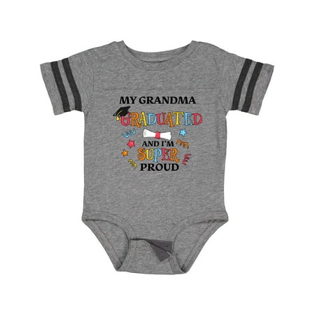 

Inktastic My Grandma Graduated and I m Super Proud Gift Baby Boy or Baby Girl Bodysuit
