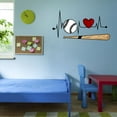thumbnail image 3 of Sports Wall Decals for Girls Bedroom - Realistic Baseball Bat on White Background DIY & Creativity Boy Girl Bedroom Wall Sticker - Size: 30 In x 15 In, 3 of 4