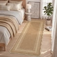 thumbnail image 2 of Nanan Scalloped Runner Rug 2'x6' Edge Jute Rug, Washable Non Slip Low Pile Indoor Outdoor Rug Farmhouse Carpet for Living Room Dining Room Patio Entryway, Heather, 2 of 7