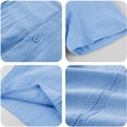 thumbnail image 5 of Remikst Mens Short Sleeve Linen Cotton Cuban Shirt Button Down Beach Shirt,M-3XL, 5 of 5