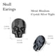 thumbnail image 3 of Arete para Mujer con Cristal Swarovski  en Forma de Calavera – Bañado en Rodio– Arete Elegante y Brillante, Aretes de Mujer de Moda– Joyería para Mujer de Moda– Regalo especial Ortiz Espinosa Temporada, 3 of 5