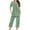 Green, variant on Wancir Women's Pajamas Sets Long Sleeve with Plaid Pants Soft Sleepwear 2 Piece Pjs Lightweight Lounge Set with Pockets