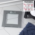 thumbnail image 2 of Taylor 11.8-inch x 11.8-inch Tempered Glass Digital Body Weight Scale, Gray, 2 of 8