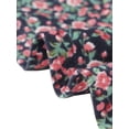 thumbnail image 5 of Agnes Orinda Women's Plus Size Top Long Sleeve Pleated Notch V Neck Floral Tunic Dressy Casual Blouses 1X Pink Blue, 5 of 6