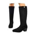 thumbnail image 4 of Aihuaihua Knee High Boots Women Leather Elastic Boots Low Heel Square Toe Fall Long Tall Boots for Women, 4 of 9